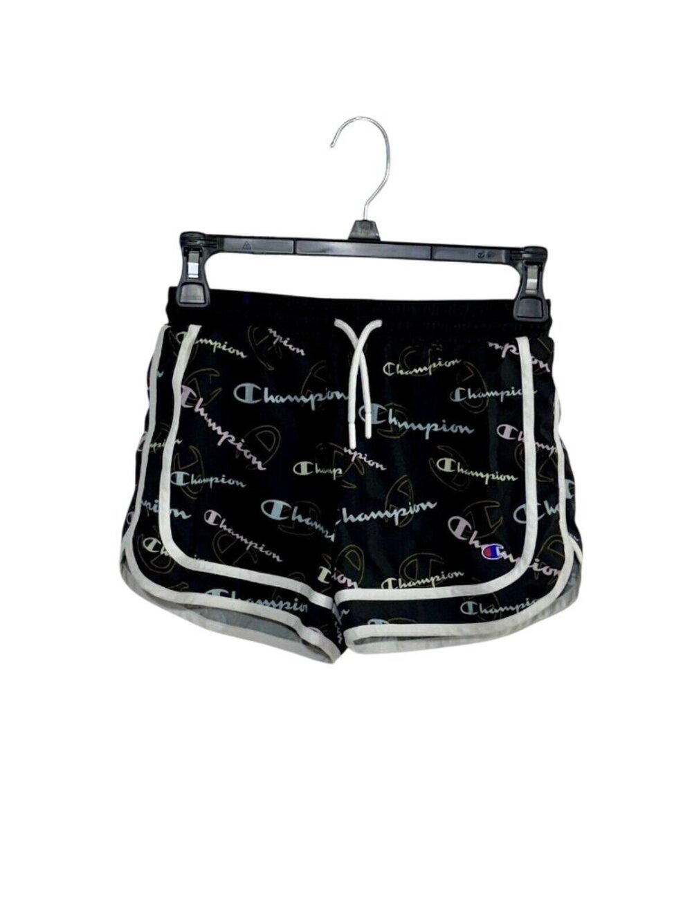 Champion Girls Black Logo Athletic Shorts Size 10/12